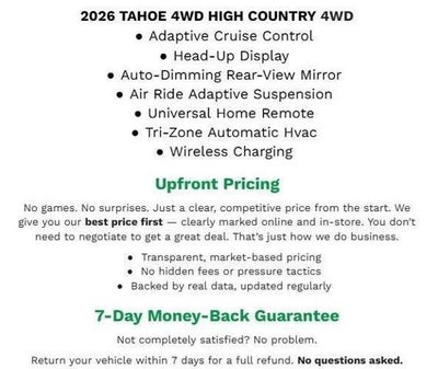 2026 Chevrolet Tahoe 4WD 4dr High Country