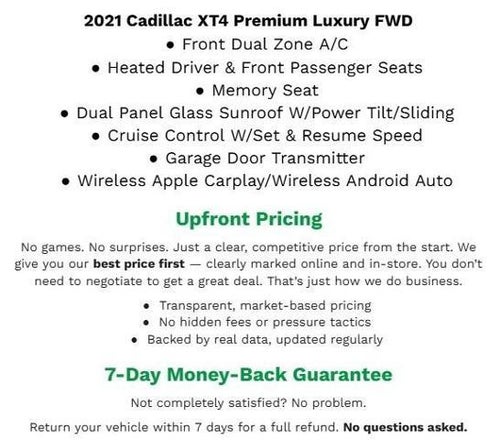 2021 Cadillac XT4 FWD 4dr Premium Luxury
