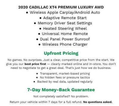 2020 Cadillac XT4 AWD 4dr Premium Luxury