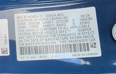 2025 Honda Civic Sedan Sport CVT