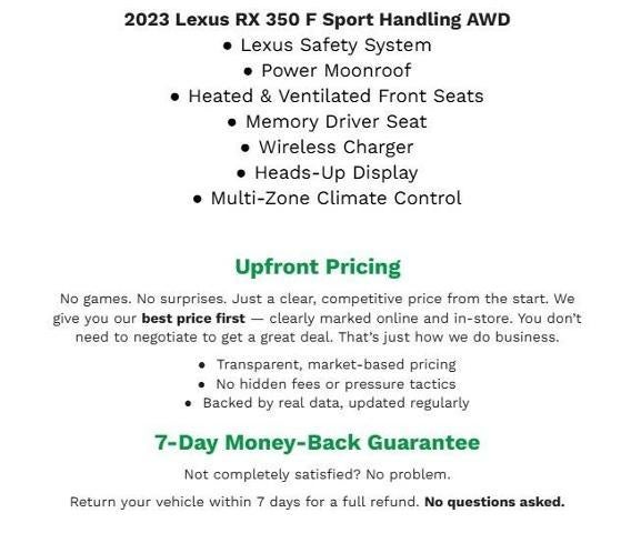 2023 Lexus RX RX 350 F SPORT Handling AWD
