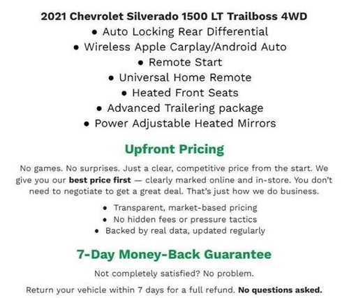 2021 Chevrolet Silverado 1500 4WD Crew Cab 147 LT Trail Boss