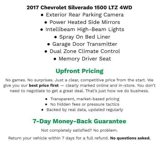 2017 Chevrolet Silverado 1500 4WD Crew Cab 143.5 LTZ w/2LZ