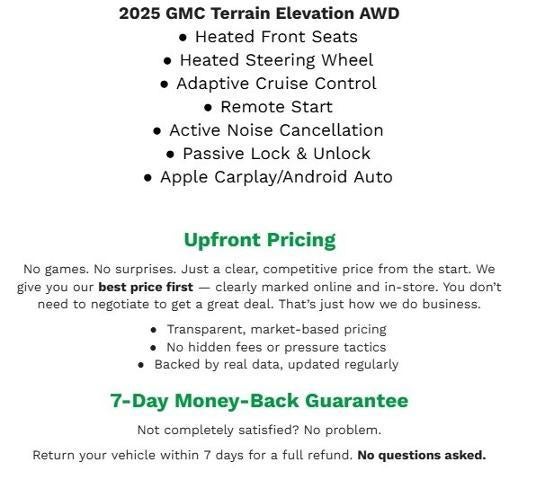 2025 GMC Terrain AWD 4DR ELEVATION **HEATED FRONT SEAT**ADAPTVE CRUISE CONTROL**REMOTE START SYSTEM**