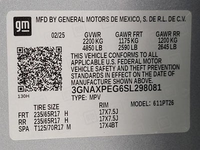 2025 Chevrolet Equinox AWD 4dr LT w/2LT