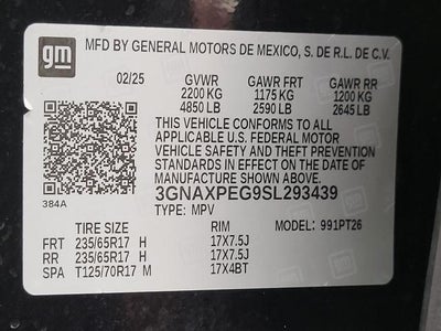 2025 Chevrolet Equinox AWD 4dr LT w/2LT