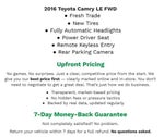 2016 Toyota Camry 4dr Sdn I4 Auto LE