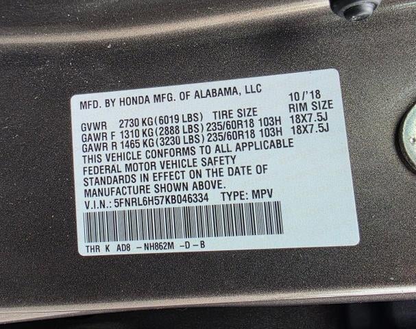 2019 Honda Odyssey EX Auto