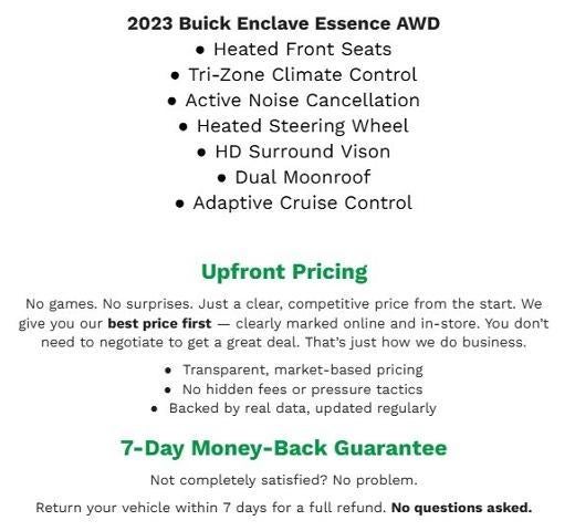 2023 Buick Enclave AWD 4DR ESSENCE **UNIVERSAL HOME REMOTE**HD SURROUND VISION**DUAL MOONROOF**