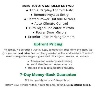 2020 Toyota Corolla SEDAN