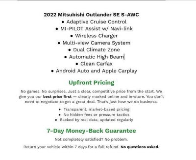 2022 Mitsubishi Outlander SE S-AWC