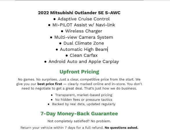 2022 Mitsubishi Outlander SE S-AWC