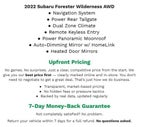 2022 Subaru Forester Wilderness CVT