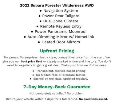 2022 Subaru Forester Wilderness CVT