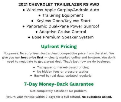 2021 Chevrolet Trailblazer AWD 4dr RS