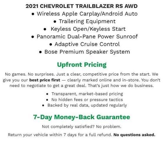 2021 Chevrolet Trailblazer AWD 4dr RS