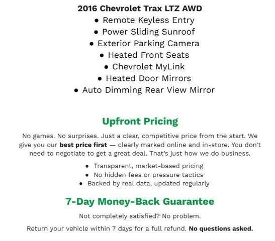 2016 Chevrolet Trax AWD 4dr LTZ
