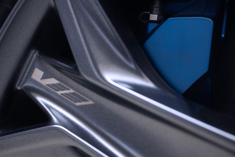 Close-up of the 2026 OPTIQ-V Brembo Performance Front Brakes | Bergstrom Cadillac of Madison in Madison WI